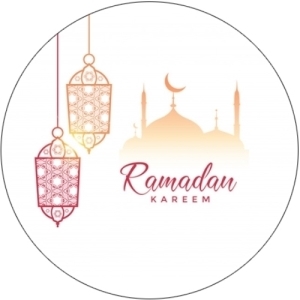 Eid / Ramadan Mubarak 37mm circle labels design 24