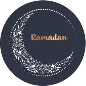 Eid / Ramadan Mubarak 37mm circle labels design 9