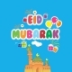 Eid / Ramadan Mubarak Square Labels design 13