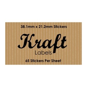 Kraft Rectangle Labels 38.1mm x 21.2mm