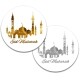 Metallic Eid / Ramadan Mubarak 37mm circle labels design 8