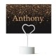 Personalised Flat Falling Glitter Table Place Cards