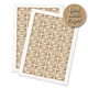 Kraft White Print Square Labels 40mm