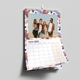 A 2025 A4 photo calendar opened to Juney, featuring your own photo or picture. The calendar is spiral-bound with a white hanging hook, showcasing a clean grid layout for daily notes and reminders.