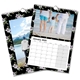 A4 Photo Calendar Black Floral