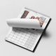 Personalised marble A3 photo calendar showing an easy-to-turn page and spacious monthly date boxes.