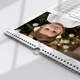 Close-up of a personalised marble A3 photo calendar showing the wire binding and hanging hook.