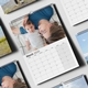 A March 2025 page from a photo calendar. The featured image can be aphoto of your choice. The calendar page displays a monthly grid with clear, minimal design.