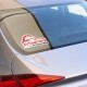 custom window sticker on car