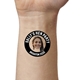 Black Circle With Face Temporary Tattoos