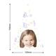 Customised party hat with your own photo and number. Dimensions are shown: 155mm in height and 120mm in width. Perfect for birthdays or themed celebrations.