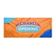 Personalised vinyl banner with grand opening design printed on PVC material
