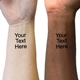 Temporary Tattoos Text Only 45mm x 45mm