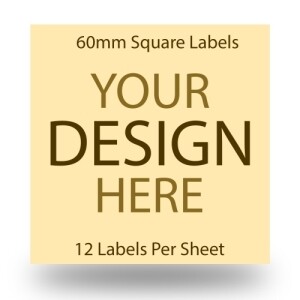 Personalised 60mm square labels