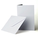 White Blank greeting cards with envelopes