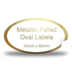 Metallic Oval Labels 60mm x 34mm