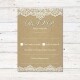 Lace style RSVP Cards