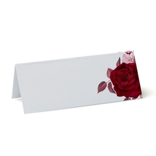 Red Roses Table Place Cards