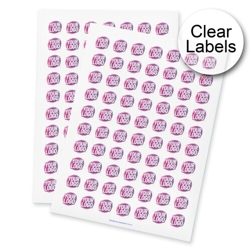 clear labels circle 25mm
