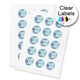 Transparent Circle Labels 51mm