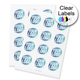 Transparent Circle Labels 64mm