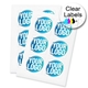 Transparent Square Labels 80mm