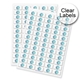 clear labels rectangle 38mm x 21mm
