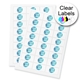 Transparent Rectangle Labels 64mm x 34mm