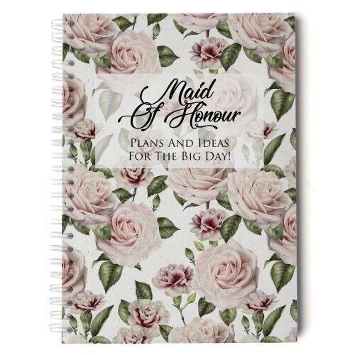 Wedding Note Book Planner Floral Maid Of Honour