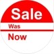 sale was now sticker