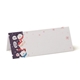 blank christmas place cards with a Peekaboo Santa snowman and polar bear with red snowflakes
