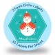 Custom Christmas Circle Labels 37mm