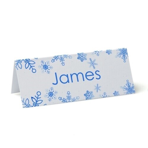 Personalised Christmas Place Cards Snowflake