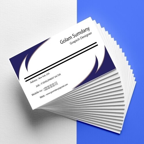 stack of 400gsm business cards