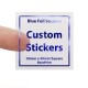 Transparent Blue Foil Stickers Square 30mm x 30mm