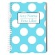 Blue poker dot Personalised Hardback Notebooks A5