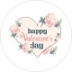 Pastel colours Happy valentine day stickers