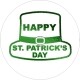 Green foil Happy st patricks day hat