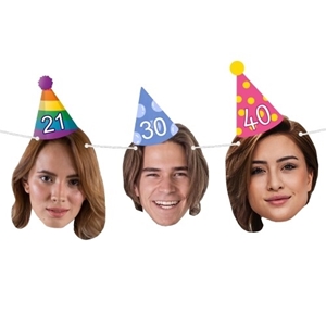 Stand Out with Unique and Fun Photo Face Bunting from £8.99