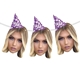 face bunting with party hats