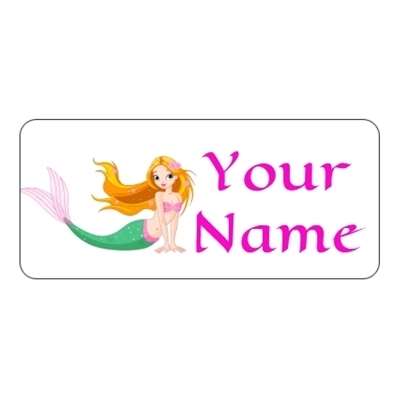 Design for Mermaids Name Labels: animal, black, dog, vets, walking, white
