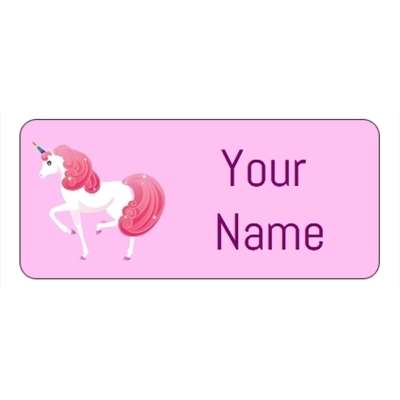 Design for Unicorns Name Labels: blue, floral, florist, flower, girl, girlie, girly, green, pink, pretty, purple, yellow