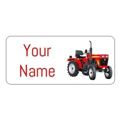 Design for Tractors Name Labels: blue, floral, flowers, green, leafs, lillies, lilly, yellow