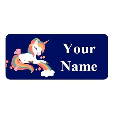 Design for Unicorns Name Labels: beach, beige, cute, orange, peach, pink, sand, star fish, starfish, wedding