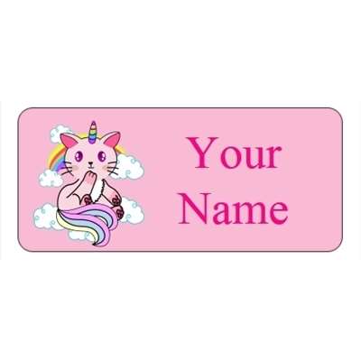 Design for Unicorns Name Labels: bow, bowe, girl, girlie, pink, pretty, ribbon, white