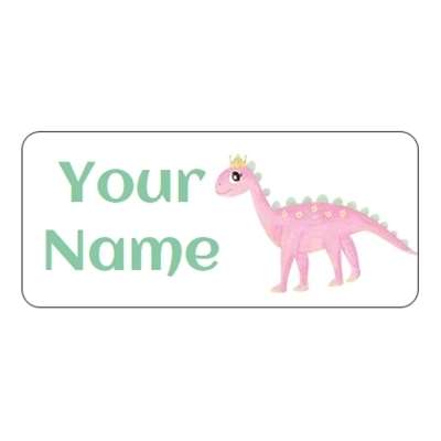 Design for Dinosaurs Name Labels: black, classic, classy, corcorpate, girl, girly, glitter, gold, pink, pretty, smart, sparkles, specks, white