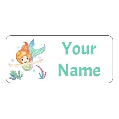 Design for Mermaids Name Labels: box, classic, classy, corcorpate, gold, moave, plain, simple, smart, sparkles, specks, white