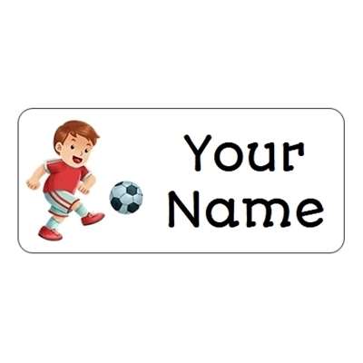 Design for Football Name Labels: blue, daisy, flower, girl, girlie, girly, green, heart, orange, pink, pretty, purple, red, spots, white, yellow