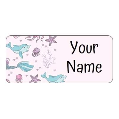 Design for Mermaids Name Labels: 