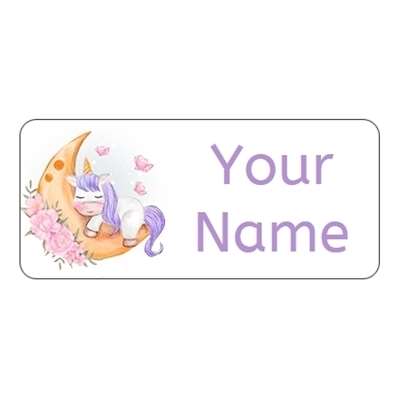 Design for Unicorns Name Labels: butterfly, girl, girlie, pink, pretty, purple, white